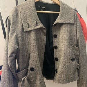 women’s Club Monaco greyish blazer with buttons